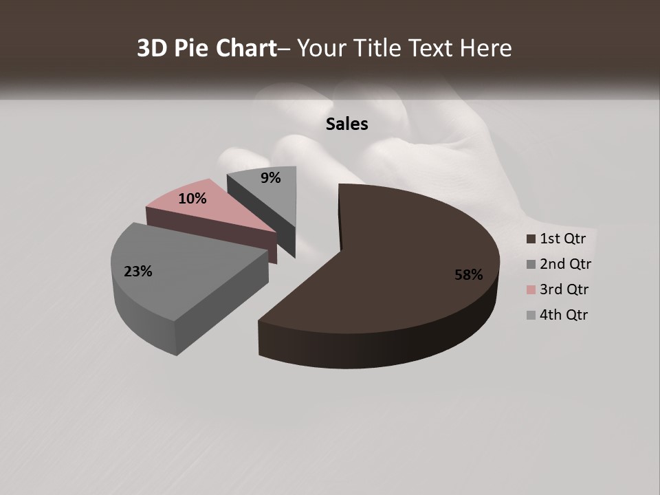 Two Hands Holding Each Other Over A Table PowerPoint Template