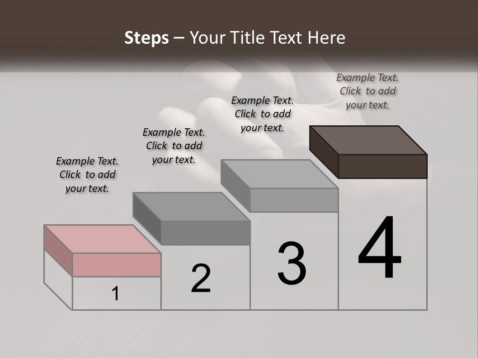 Two Hands Holding Each Other Over A Table PowerPoint Template