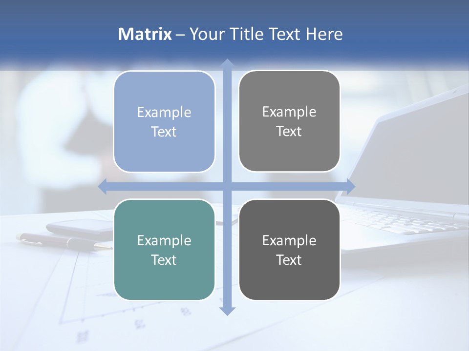 A Laptop Computer Sitting On Top Of A Table PowerPoint Template