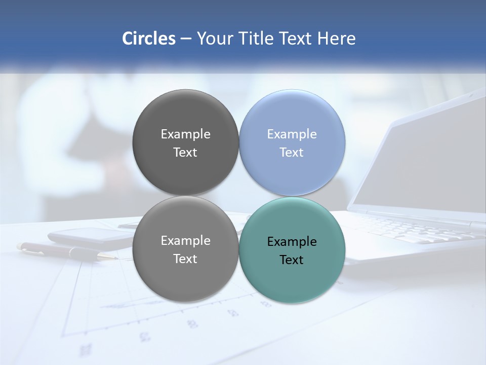 A Laptop Computer Sitting On Top Of A Table PowerPoint Template