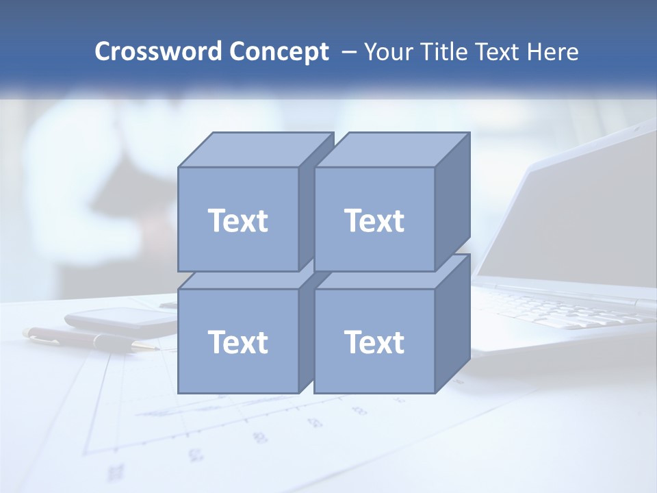 A Laptop Computer Sitting On Top Of A Table PowerPoint Template