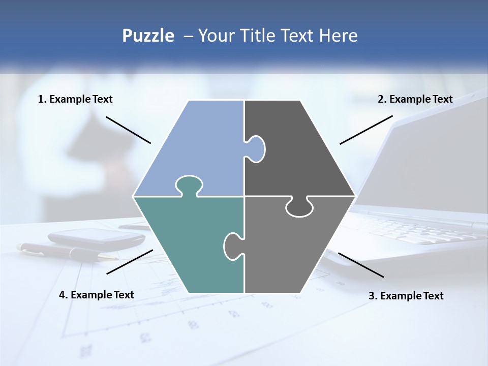 A Laptop Computer Sitting On Top Of A Table PowerPoint Template