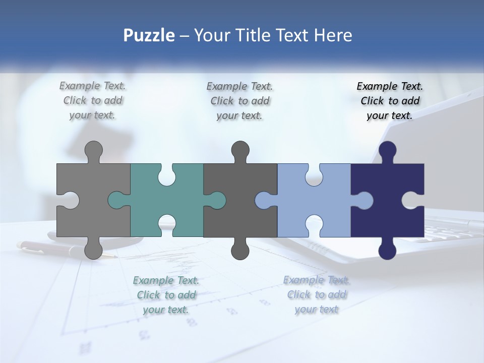 A Laptop Computer Sitting On Top Of A Table PowerPoint Template