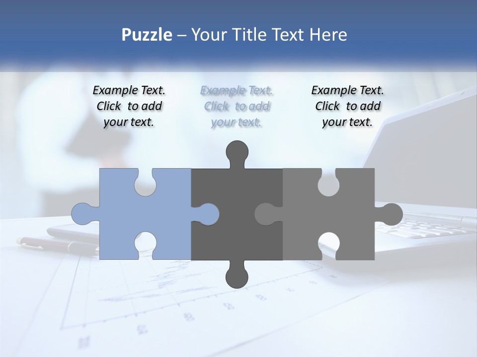 A Laptop Computer Sitting On Top Of A Table PowerPoint Template