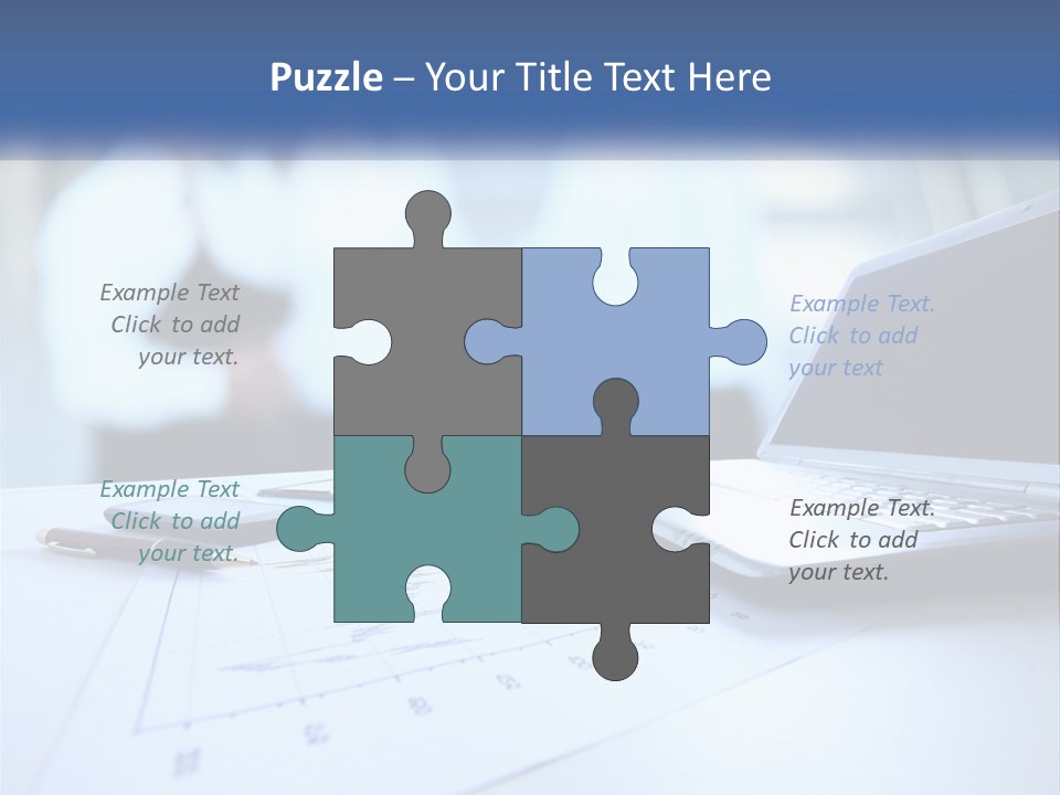 A Laptop Computer Sitting On Top Of A Table PowerPoint Template