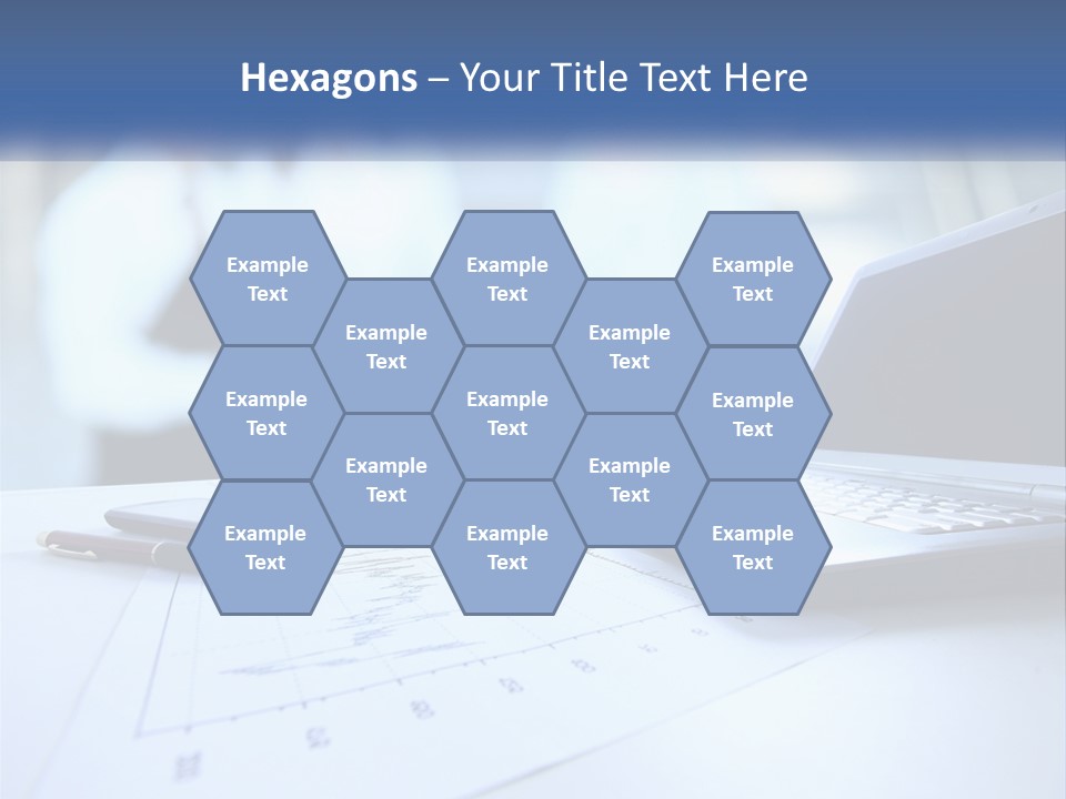 A Laptop Computer Sitting On Top Of A Table PowerPoint Template