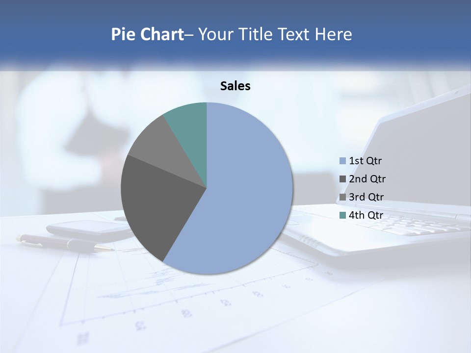 A Laptop Computer Sitting On Top Of A Table PowerPoint Template