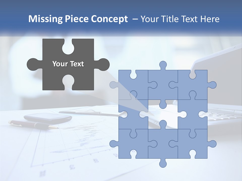 A Laptop Computer Sitting On Top Of A Table PowerPoint Template