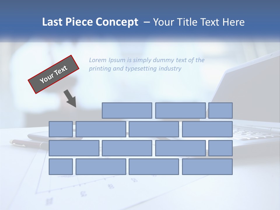 A Laptop Computer Sitting On Top Of A Table PowerPoint Template