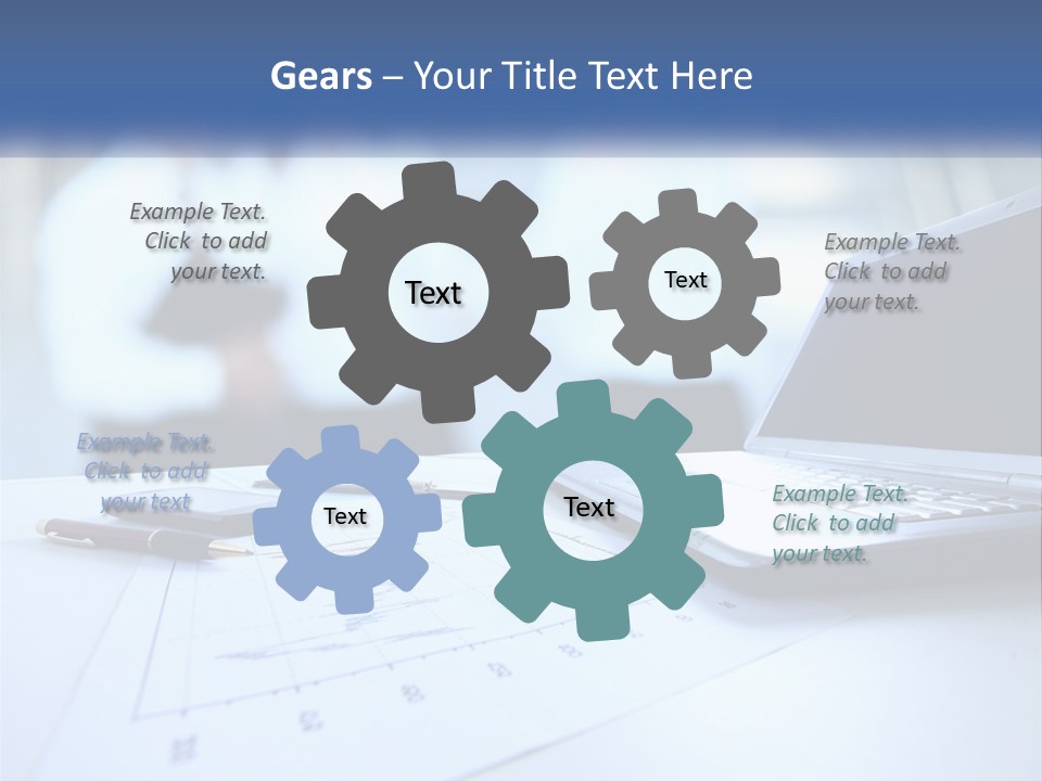 A Laptop Computer Sitting On Top Of A Table PowerPoint Template