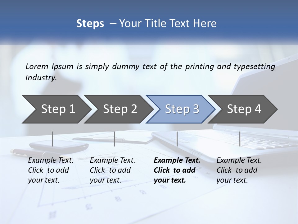 A Laptop Computer Sitting On Top Of A Table PowerPoint Template