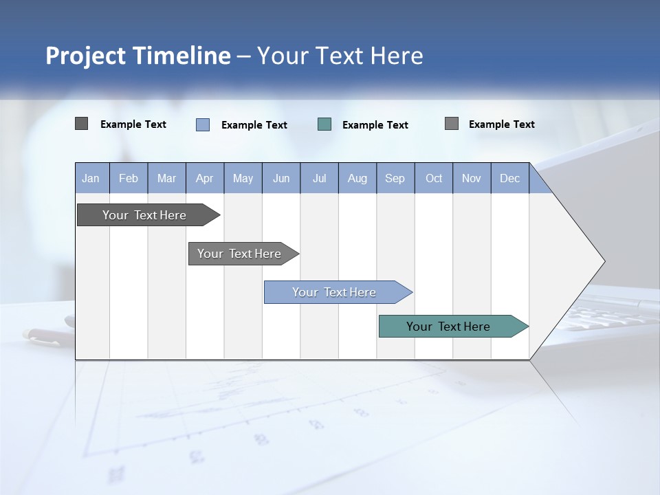 A Laptop Computer Sitting On Top Of A Table PowerPoint Template