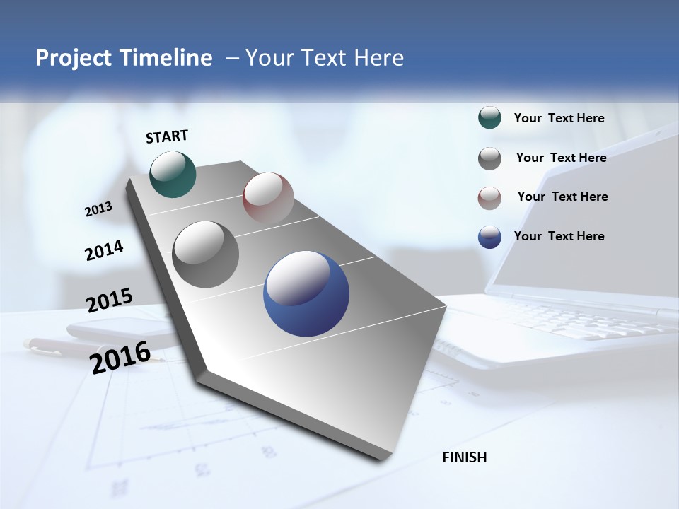 A Laptop Computer Sitting On Top Of A Table PowerPoint Template