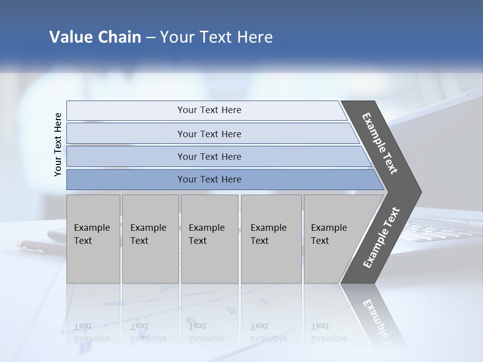 A Laptop Computer Sitting On Top Of A Table PowerPoint Template