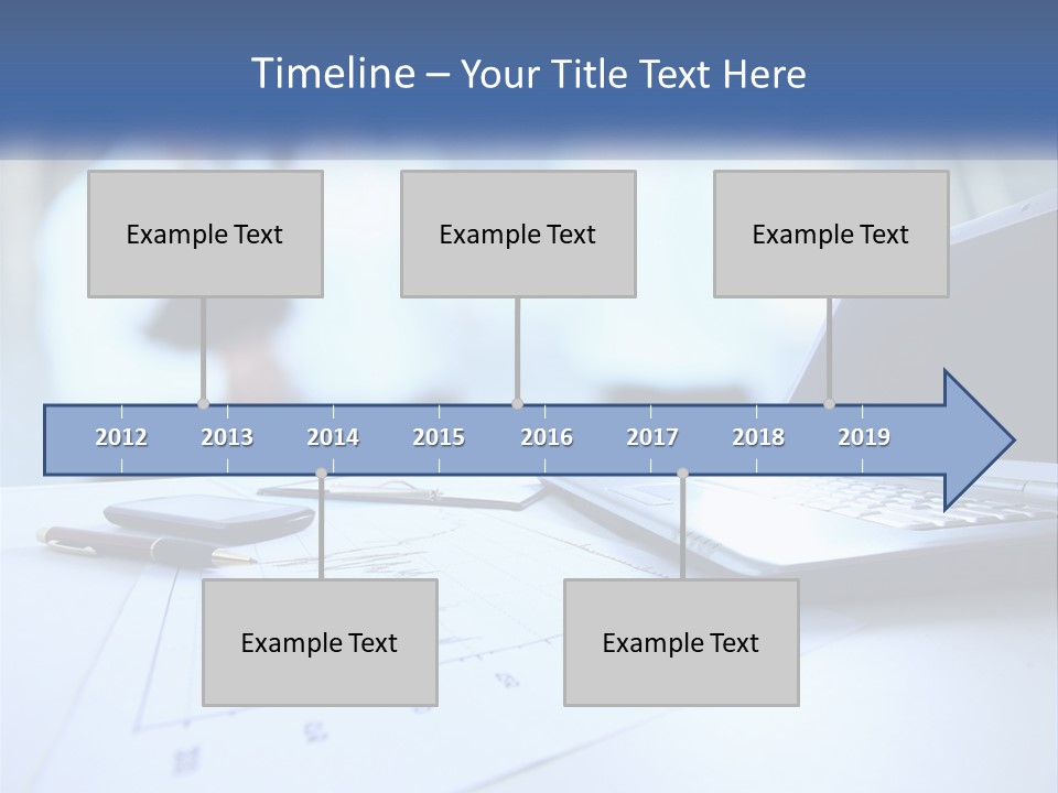 A Laptop Computer Sitting On Top Of A Table PowerPoint Template