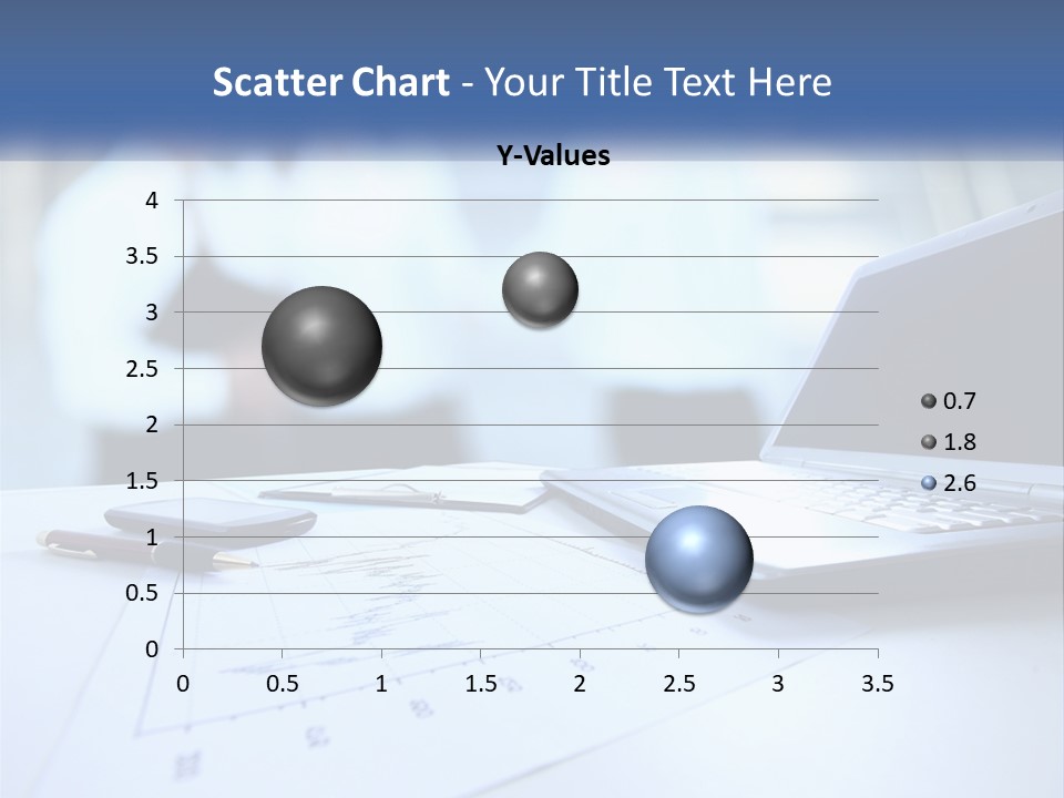 A Laptop Computer Sitting On Top Of A Table PowerPoint Template