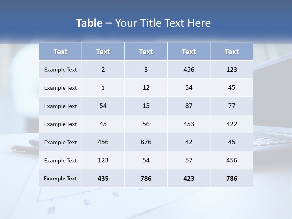 A Laptop Computer Sitting On Top Of A Table PowerPoint Template