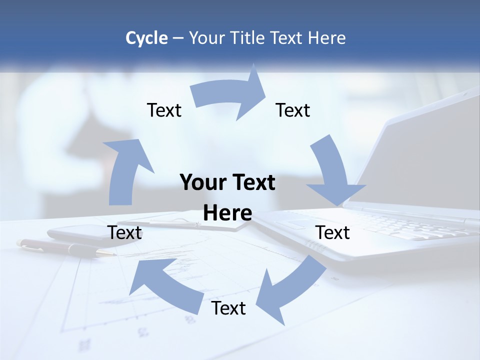A Laptop Computer Sitting On Top Of A Table PowerPoint Template