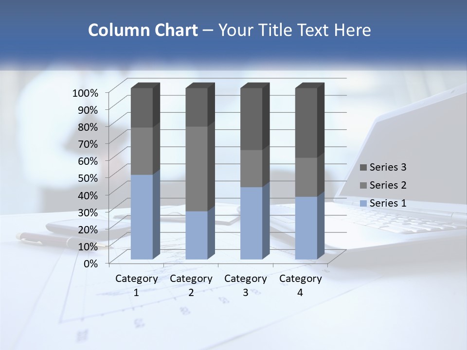 A Laptop Computer Sitting On Top Of A Table PowerPoint Template