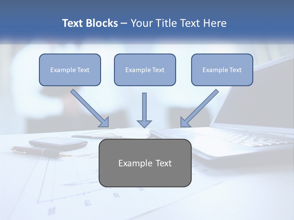 A Laptop Computer Sitting On Top Of A Table PowerPoint Template