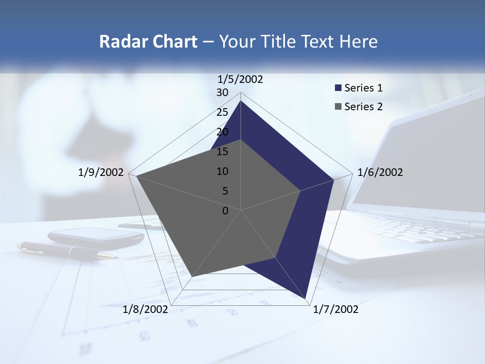 A Laptop Computer Sitting On Top Of A Table PowerPoint Template