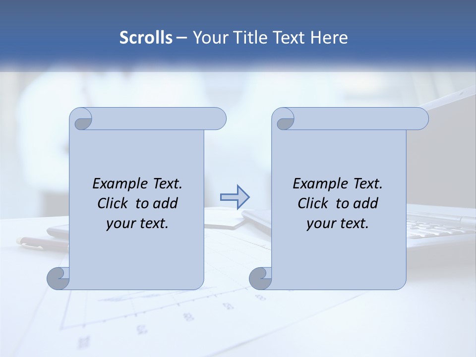 A Laptop Computer Sitting On Top Of A Table PowerPoint Template