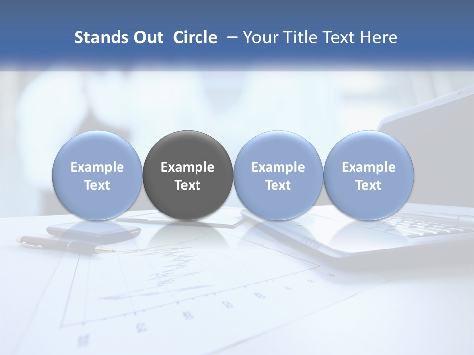 A Laptop Computer Sitting On Top Of A Table PowerPoint Template