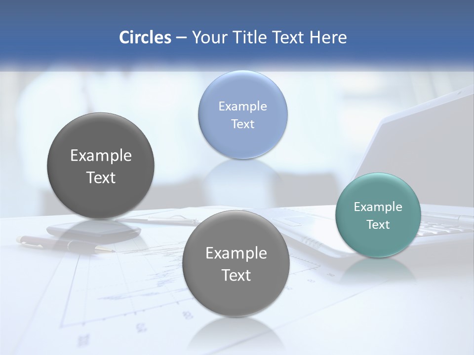 A Laptop Computer Sitting On Top Of A Table PowerPoint Template
