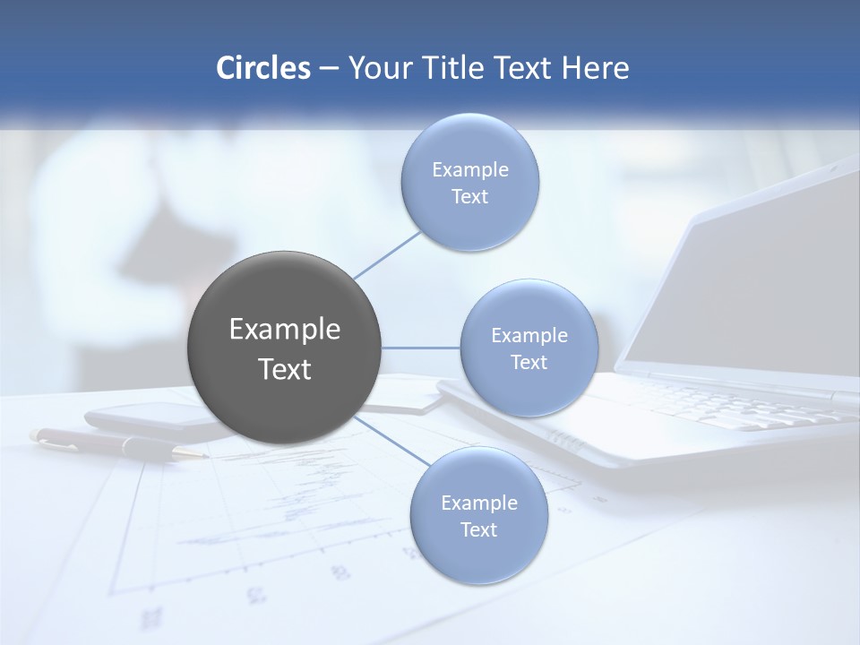 A Laptop Computer Sitting On Top Of A Table PowerPoint Template