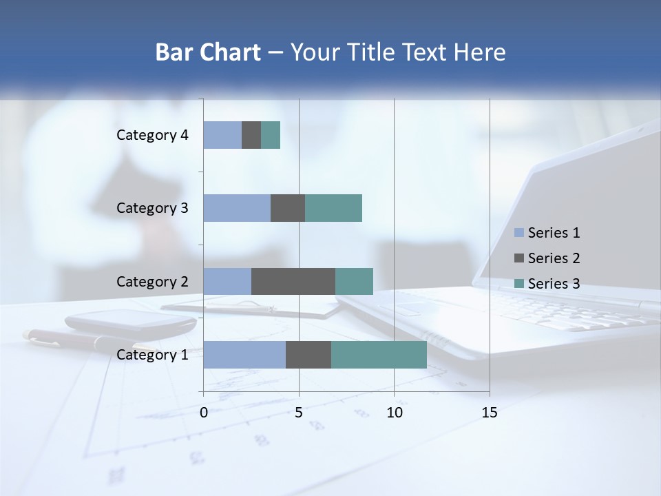 A Laptop Computer Sitting On Top Of A Table PowerPoint Template