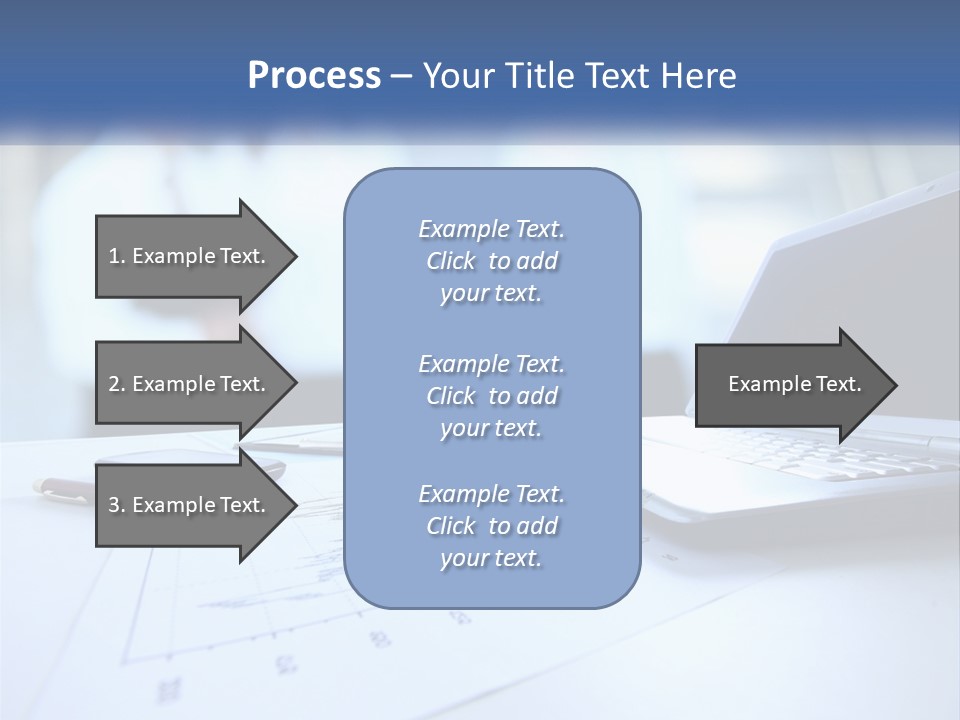 A Laptop Computer Sitting On Top Of A Table PowerPoint Template