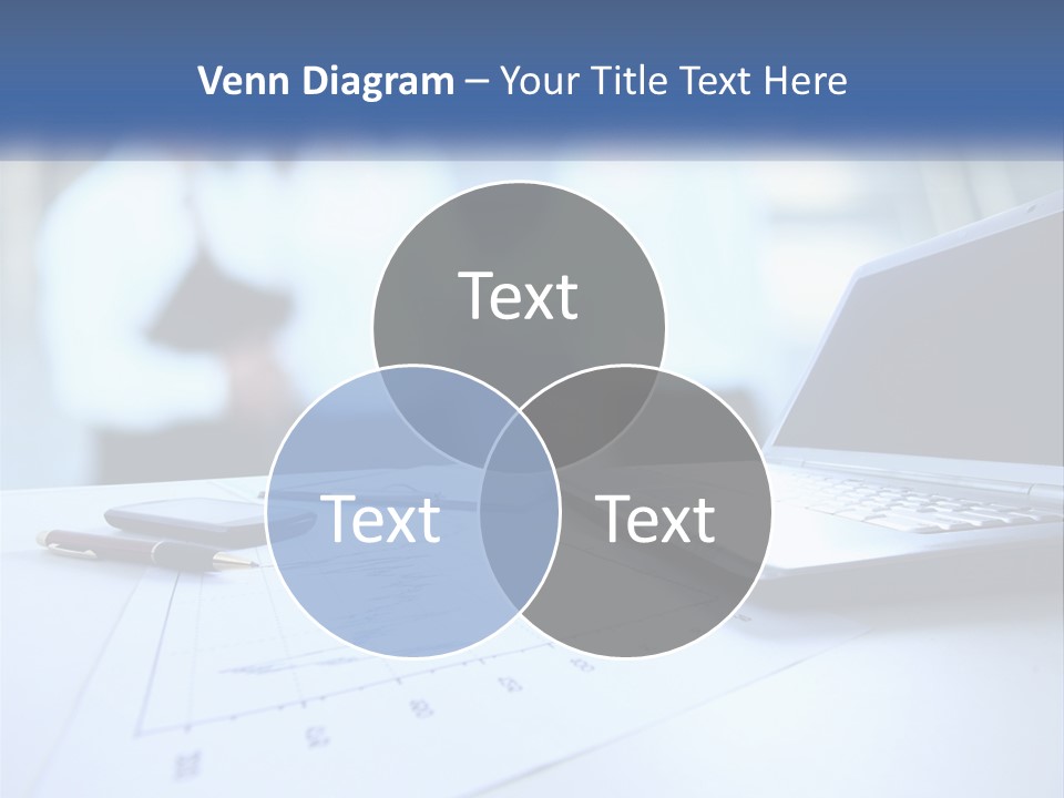 A Laptop Computer Sitting On Top Of A Table PowerPoint Template