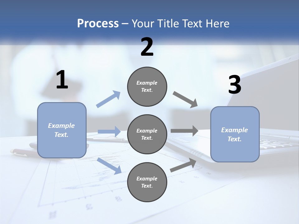 A Laptop Computer Sitting On Top Of A Table PowerPoint Template