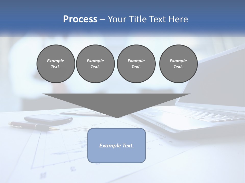 A Laptop Computer Sitting On Top Of A Table PowerPoint Template