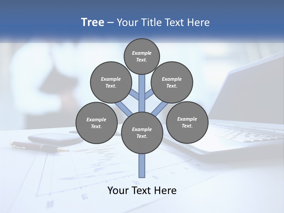 A Laptop Computer Sitting On Top Of A Table PowerPoint Template