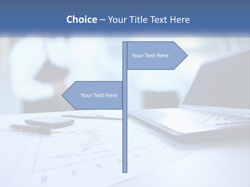 A Laptop Computer Sitting On Top Of A Table PowerPoint Template