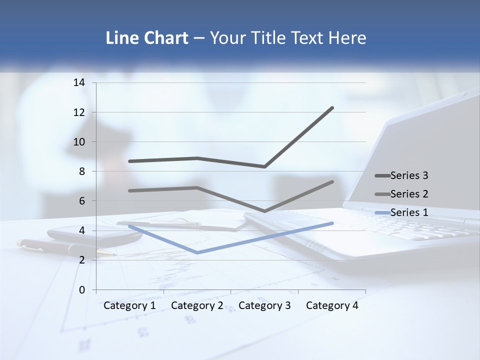 A Laptop Computer Sitting On Top Of A Table PowerPoint Template
