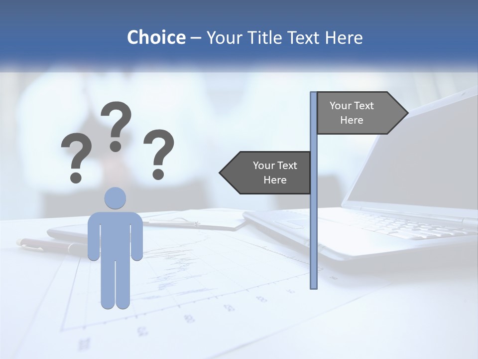 A Laptop Computer Sitting On Top Of A Table PowerPoint Template