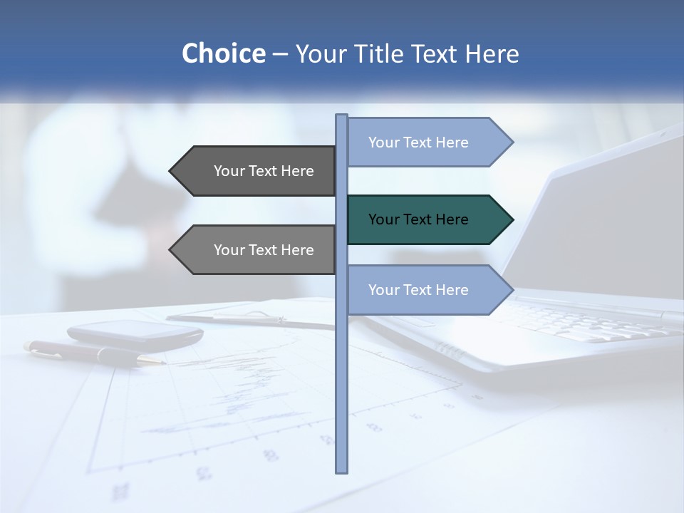A Laptop Computer Sitting On Top Of A Table PowerPoint Template