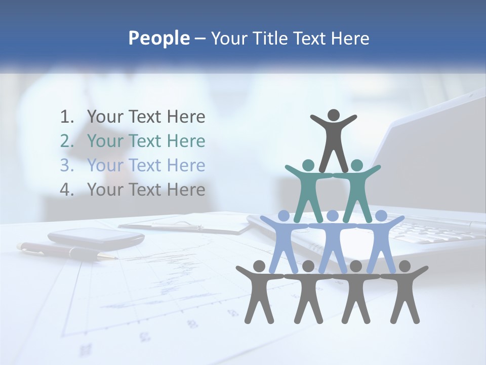 A Laptop Computer Sitting On Top Of A Table PowerPoint Template