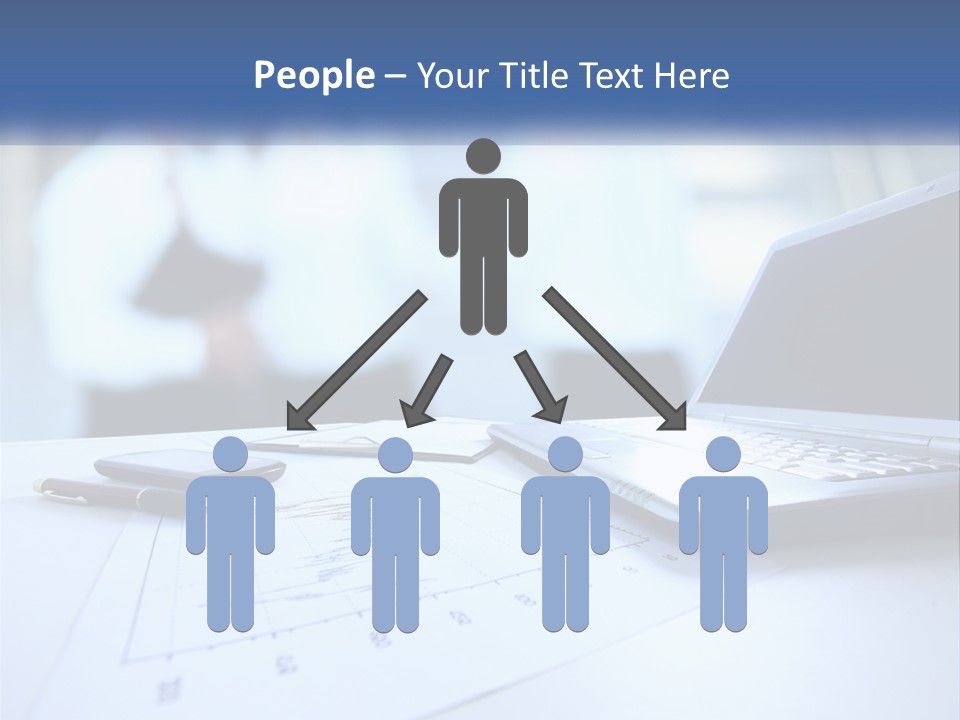 A Laptop Computer Sitting On Top Of A Table PowerPoint Template