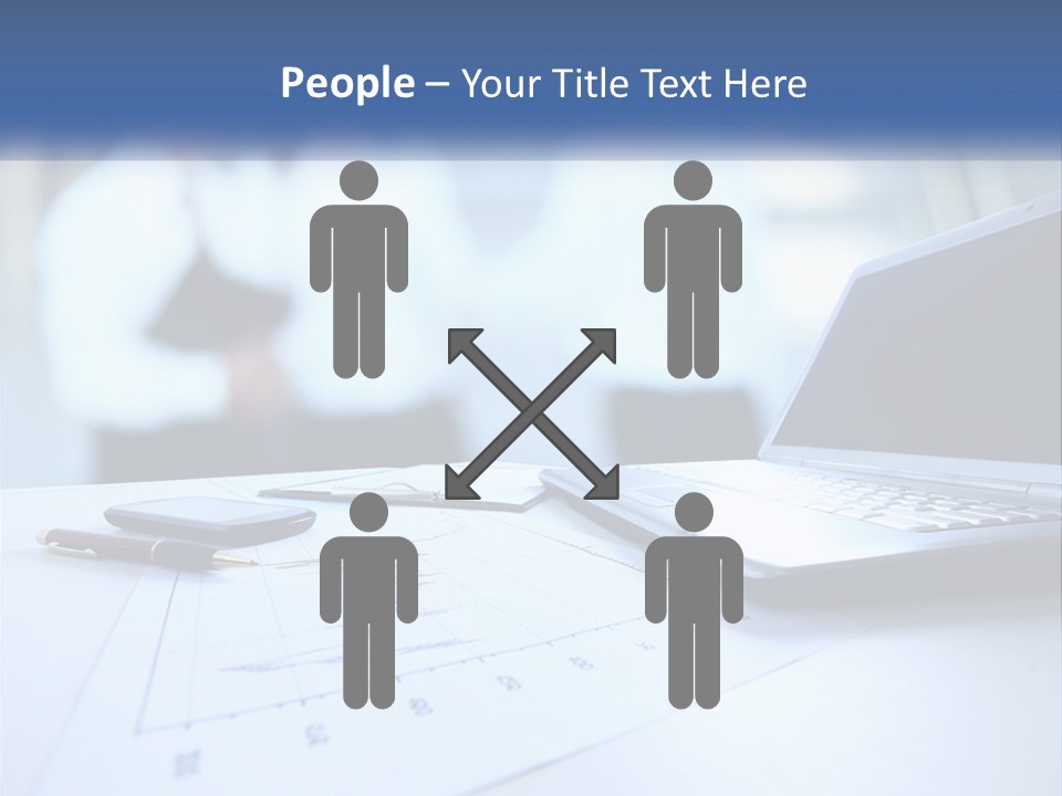 A Laptop Computer Sitting On Top Of A Table PowerPoint Template