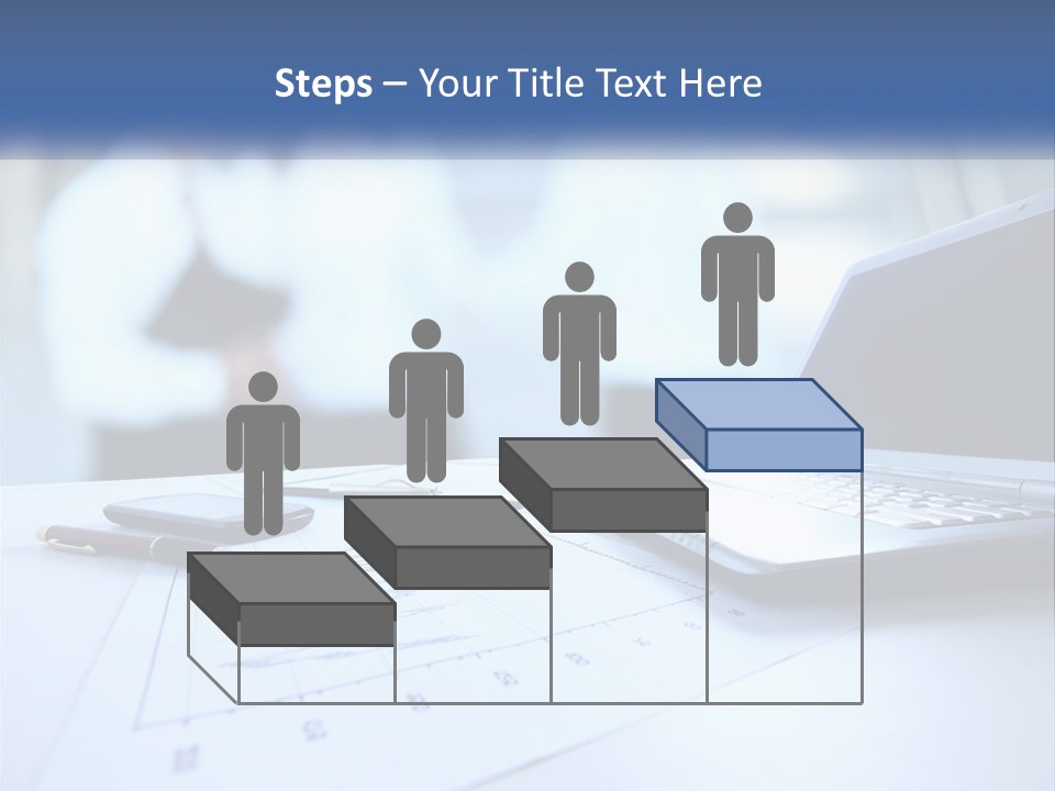 A Laptop Computer Sitting On Top Of A Table PowerPoint Template