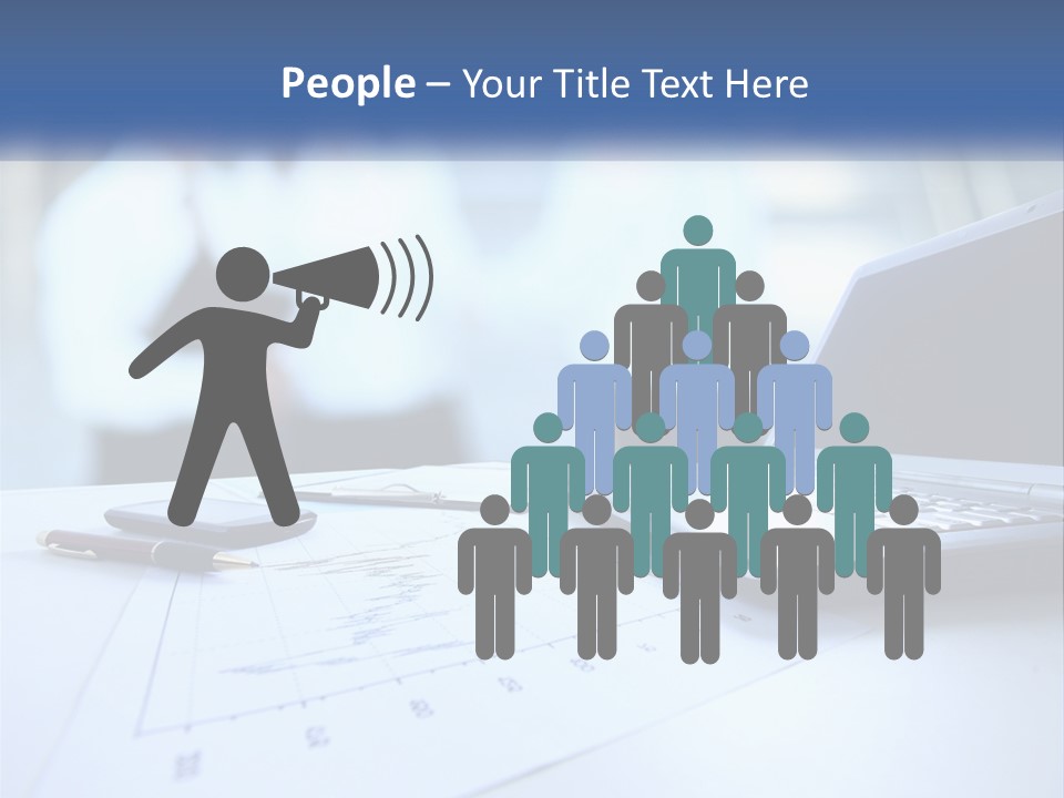 A Laptop Computer Sitting On Top Of A Table PowerPoint Template