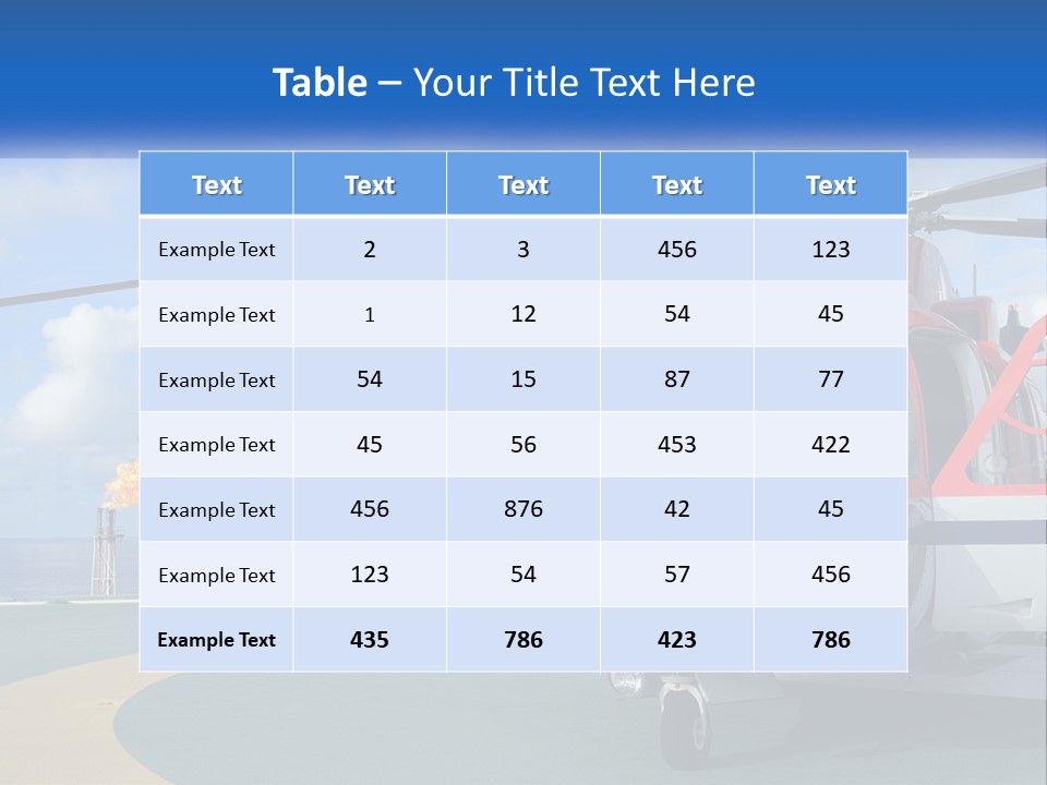 A Red And White Helicopter On A Runway PowerPoint Template