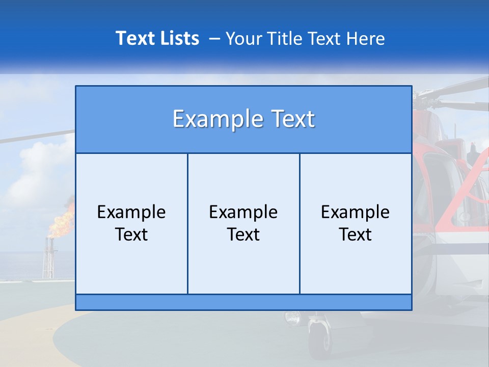 A Red And White Helicopter On A Runway PowerPoint Template