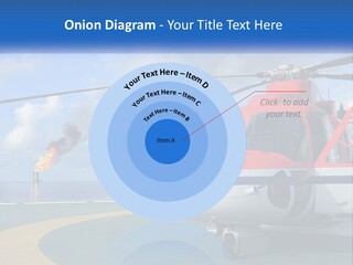 A Red And White Helicopter On A Runway PowerPoint Template