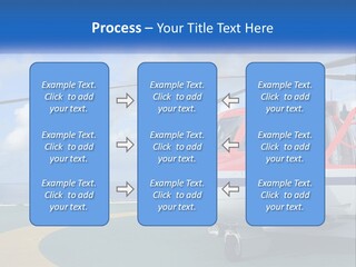 A Red And White Helicopter On A Runway PowerPoint Template