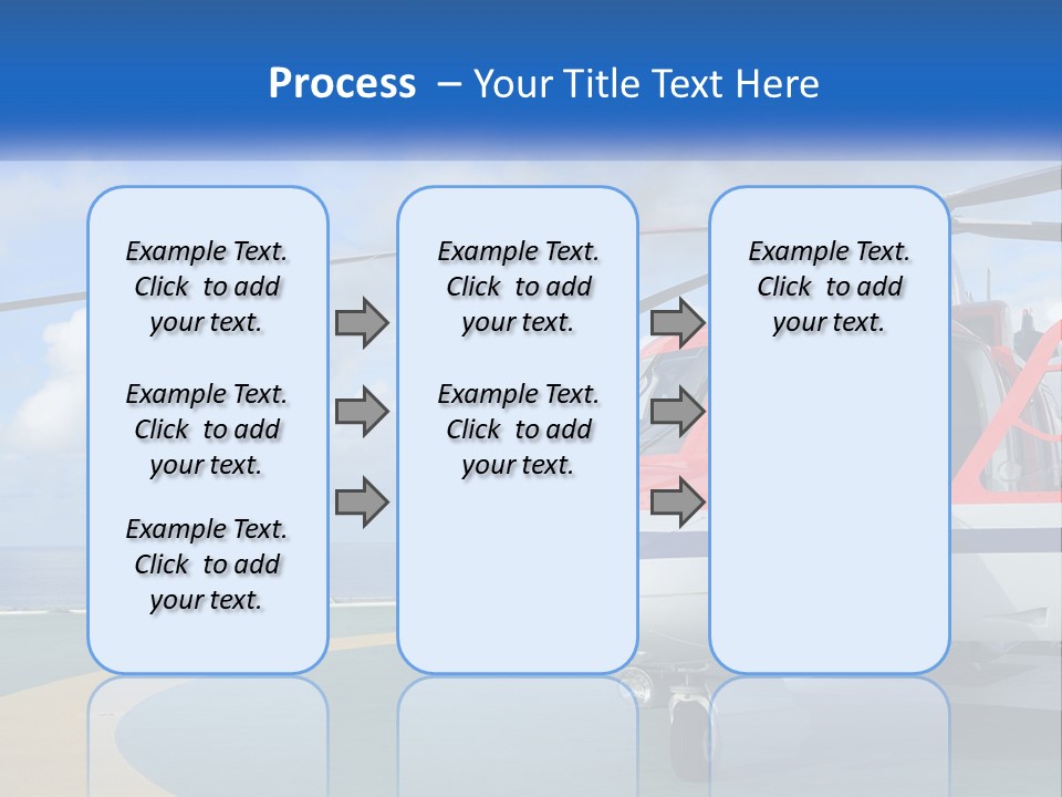 A Red And White Helicopter On A Runway PowerPoint Template