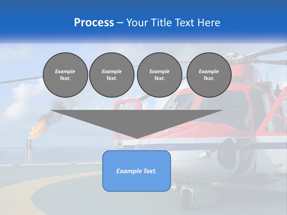 A Red And White Helicopter On A Runway PowerPoint Template